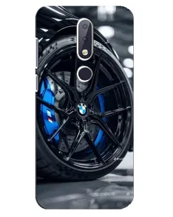 Чехол для Nokia 6.1 Plus с картинкой «Колесо BMW вблизи»