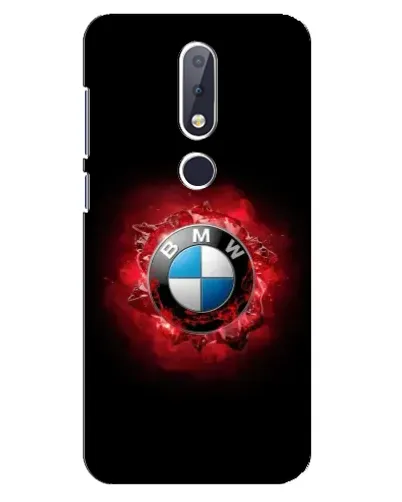Чехол для Nokia 6.1 Plus с картинкой «Логотип BMW — вспышка»