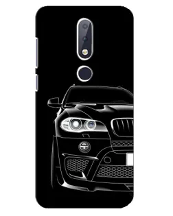 Чехол для Nokia 6.1 Plus с картинкой «Темный силуэт BMW»