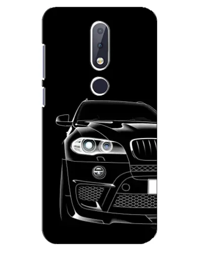 Чехол для Nokia 6.1 Plus с картинкой «Темный силуэт BMW»
