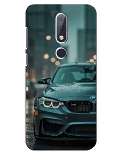 Чехол для Nokia 6.1 Plus с картинкой «BMW в огнях города»