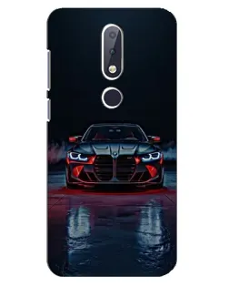 Чехол для Nokia 6.1 Plus с картинкой «BMW на мокрой дороге»