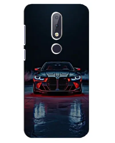 Чехол для Nokia 6.1 Plus с картинкой «BMW на мокрой дороге»