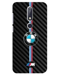 Чехол для Nokia 6.1 Plus с картинкой «Эмблема BMW и карбон»