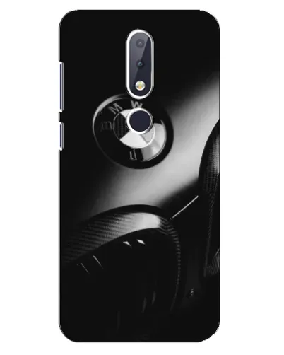 Чехол для Nokia 6.1 Plus с картинкой «Эмблема BMW — макро»
