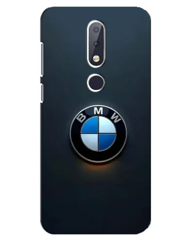 Чехол для Nokia 6.1 Plus с картинкой «Логотип BMW — минимализм»