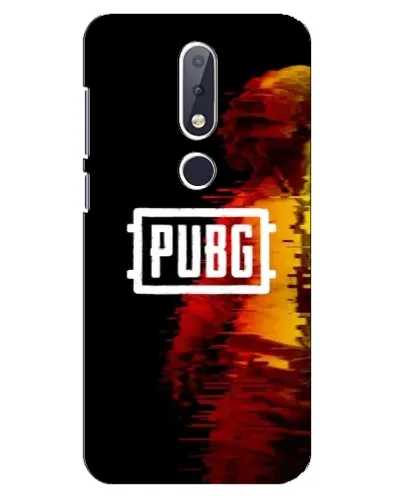 Чехол для Nokia 6.1 Plus с картинкой «Яркий логотип PUBG»