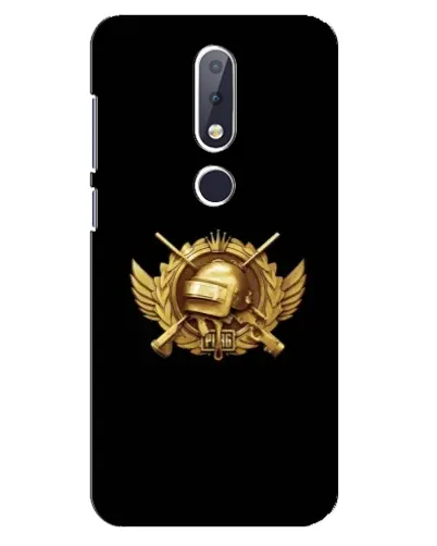 Чехол для Nokia 6.1 Plus с картинкой «PUBG — оранжевый градиент»