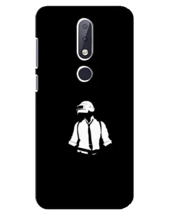 Чехол для Nokia 6.1 Plus с картинкой «PUBG — белый шлем»