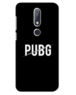 Чехол для Nokia 6.1 Plus с картинкой «PUBG — белый логотип»