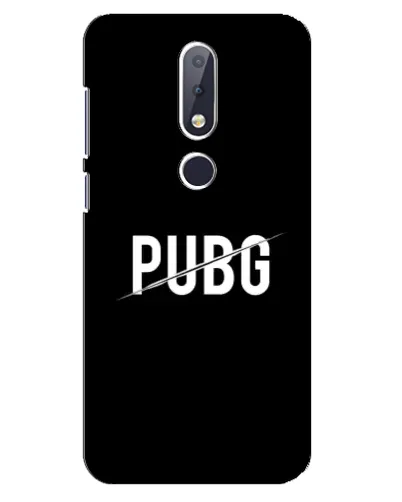 Чехол для Nokia 6.1 Plus с картинкой «PUBG — белый логотип»