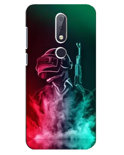 Чехол для Nokia 6.1 Plus с картинкой «PUBG — огненный воин»
