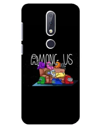 Чехол для Nokia 6.1 Plus с картинкой «Логотип Among Us»