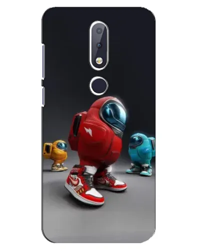 Чехол для Nokia 6.1 Plus с картинкой «Among Us — 3D стиль»