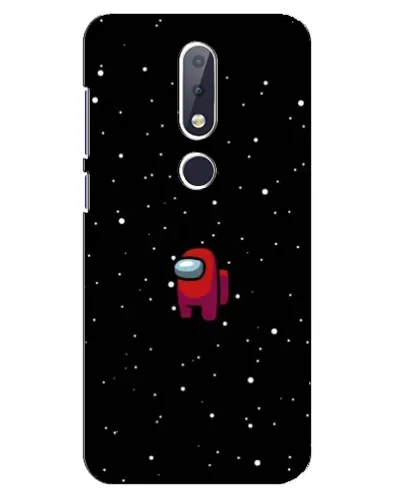 Чехол для Nokia 6.1 Plus с картинкой «Красный Among Us»