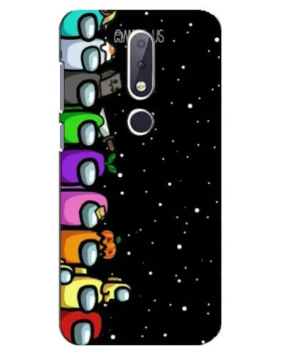 Чехол для Nokia 6.1 Plus с картинкой «Команда Among Us»