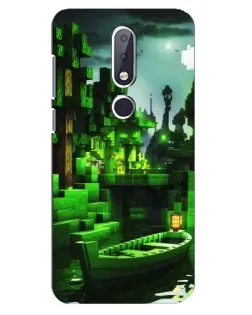 Чохол для Nokia 6.1 Plus з картинкою «Minecraft лісовий пейзаж»
