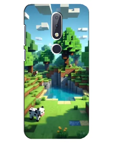 Чехол для Nokia 6.1 Plus с картинкой «Minecraft летний день»