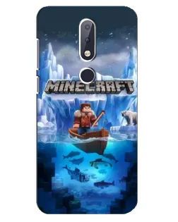 Чехол для Nokia 6.1 Plus с картинкой «Minecraft ледяной мир»