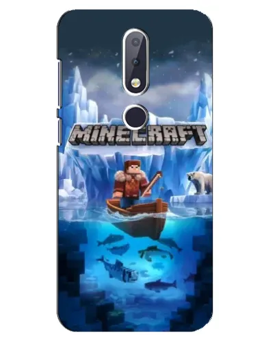 Чехол для Nokia 6.1 Plus с картинкой «Minecraft ледяной мир»