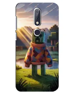 Чехол для Nokia 6.1 Plus с картинкой «Крипер в свитере»