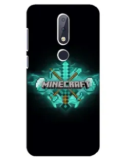 Чехол для Nokia 6.1 Plus с картинкой «Minecraft Diamond лого»
