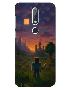 Чехол для Nokia 6.1 Plus с картинкой «Стив у башни»