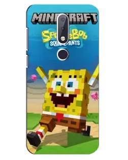 Чохол для Nokia 6.1 Plus з картинкою «Губка Боб Minecraft» Чохол для Nokia 6.1 Plus з картинкою «Губка Боб Minecraft»