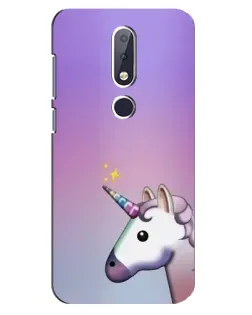 Чехол для Nokia 6.1 Plus с картинкой «Единорог градиент»