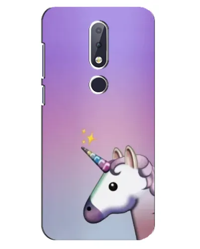 Чехол для Nokia 6.1 Plus с картинкой «Единорог градиент»