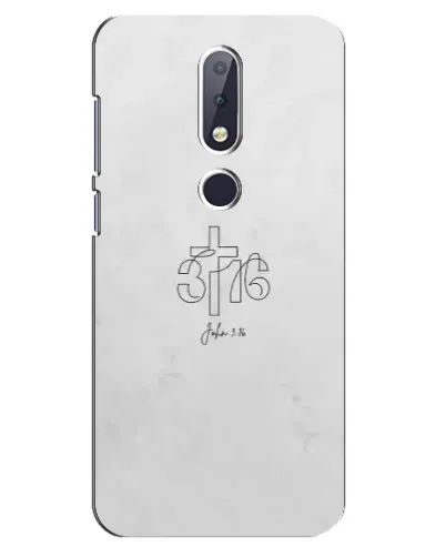 Чехол для Nokia 6.1 Plus с картинкой «Иоанна 3:16 Крест» Чехол для Nokia 6.1 Plus с картинкой «Иоанна 3:16 Крест»