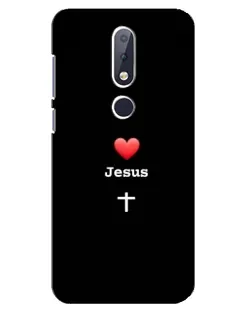 Чехол для Nokia 6.1 Plus с картинкой «Сердце - Jesus»