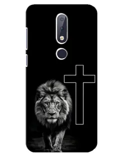 Чехол для Nokia 6.1 Plus с картинкой «Лев и Крест»