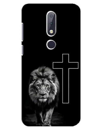 Чехол для Nokia 6.1 Plus с картинкой «Лев и Крест» Чехол для Nokia 6.1 Plus с картинкой «Лев и Крест»