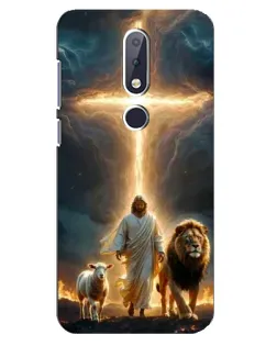 Чехол для Nokia 6.1 Plus с картинкой «Лев Иуды и Свет»
