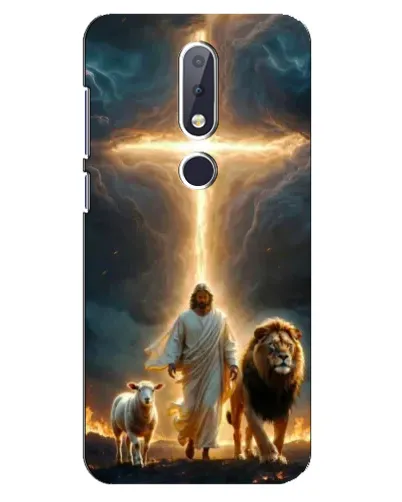 Чехол для Nokia 6.1 Plus с картинкой «Лев Иуды и Свет» Чехол для Nokia 6.1 Plus с картинкой «Лев Иуды и Свет»
