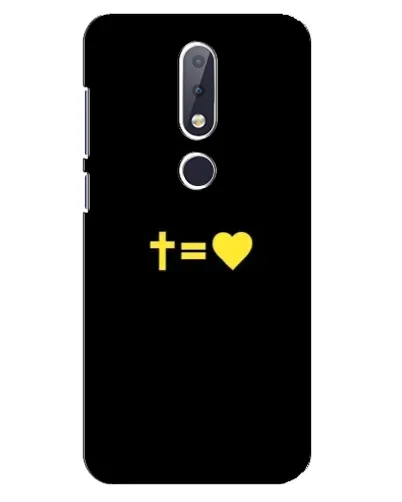Чехол для Nokia 6.1 Plus с картинкой «Сердце и Крест» Чехол для Nokia 6.1 Plus с картинкой «Сердце и Крест»