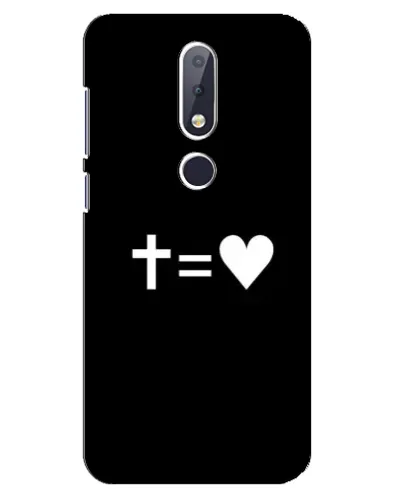 Чехол для Nokia 6.1 Plus с картинкой «Крест и Сердце» Чехол для Nokia 6.1 Plus с картинкой «Крест и Сердце»