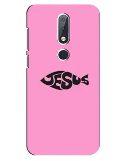 Чехол для Nokia 6.1 Plus с картинкой «Розовый символ  Jesus»