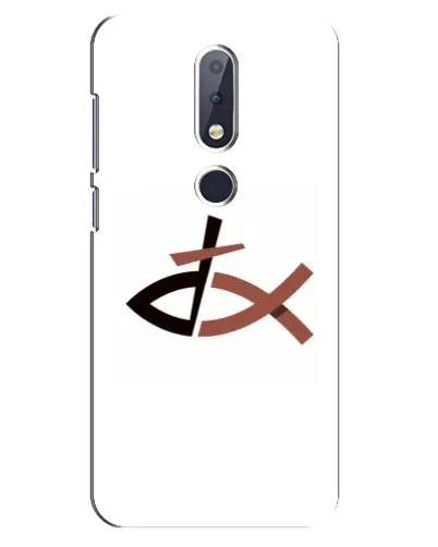 Чехол для Nokia 6.1 Plus с картинкой «Рыба и крест» Чехол для Nokia 6.1 Plus с картинкой «Рыба и крест»