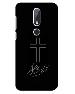 Чехол для Nokia 6.1 Plus с картинкой «Графический крест Jesus»