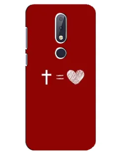 Чехол для Nokia 6.1 Plus с картинкой «Уравнение любви»