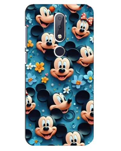 Чехол для Nokia 6.1 Plus с картинкой «Паттерн Микки и Минни» Чехол для Nokia 6.1 Plus с картинкой «Паттерн Микки и Минни»