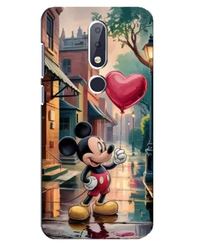 Чехол для Nokia 6.1 Plus с картинкой «Микки и шарик-сердце» Чехол для Nokia 6.1 Plus с картинкой «Микки и шарик-сердце»