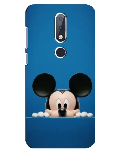 Чехол для Nokia 6.1 Plus с картинкой «Микки выглядывает» Чехол для Nokia 6.1 Plus с картинкой «Микки выглядывает»