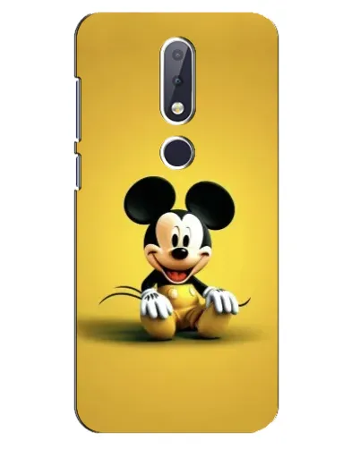 Чехол для Nokia 6.1 Plus с картинкой «Микки на желтом» Чехол для Nokia 6.1 Plus с картинкой «Микки на желтом»