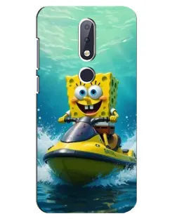 Чохол для Nokia 6.1 Plus з картинкою «Спанч Боб на гідроциклі» Чохол для Nokia 6.1 Plus з картинкою «Спанч Боб на гідроциклі»