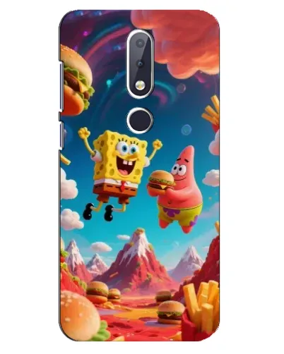 Чехол для Nokia 6.1 Plus с картинкой «Космический фастфуд»