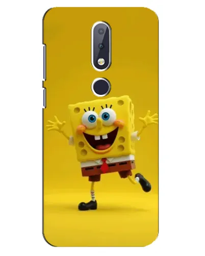 Чехол для Nokia 6.1 Plus с картинкой «Позитивный Губка Боб»