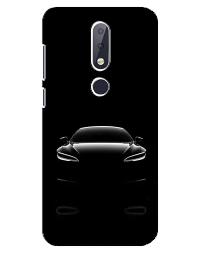 Чехол для Nokia 6.1 Plus с картинкой «Силуэт Tesla Night»